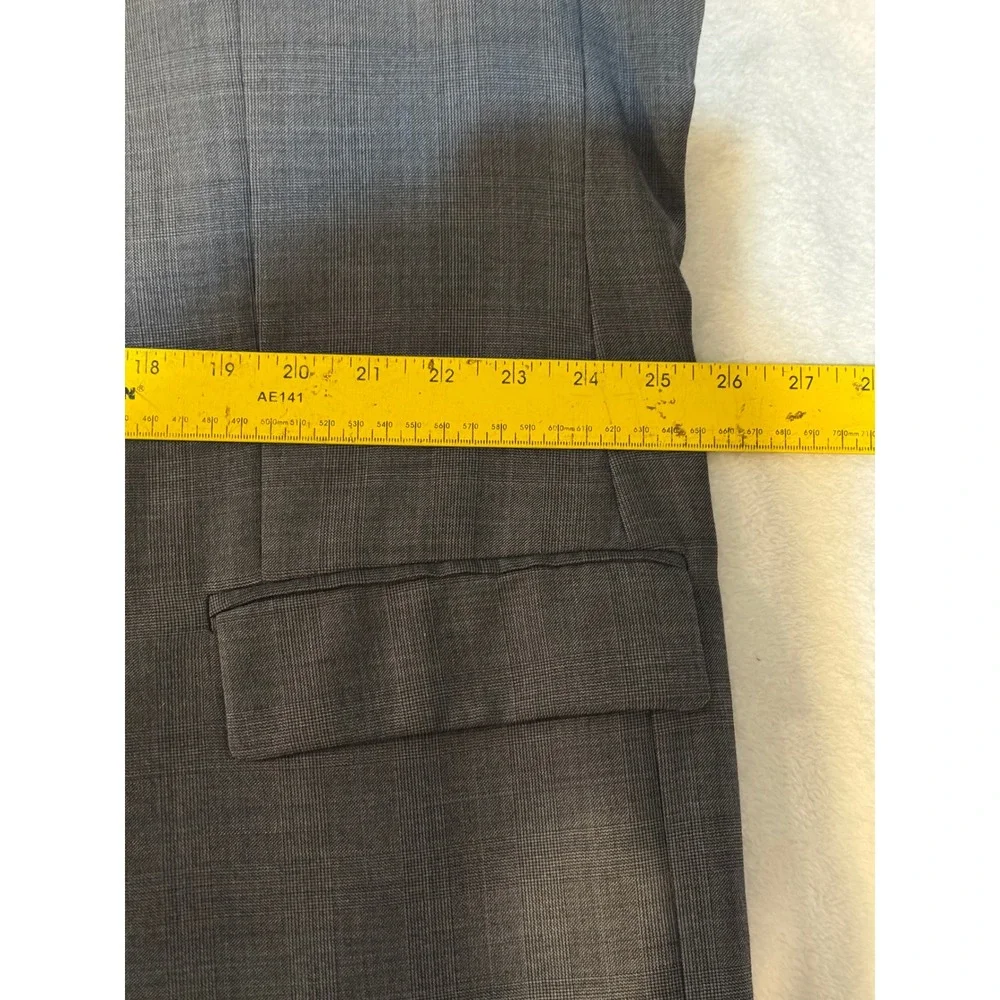 Lauren Ralph‎ Lauren Wool Blazer 50R Gray Plaid Sport Coat Made in Canada